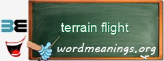 WordMeaning blackboard for terrain flight